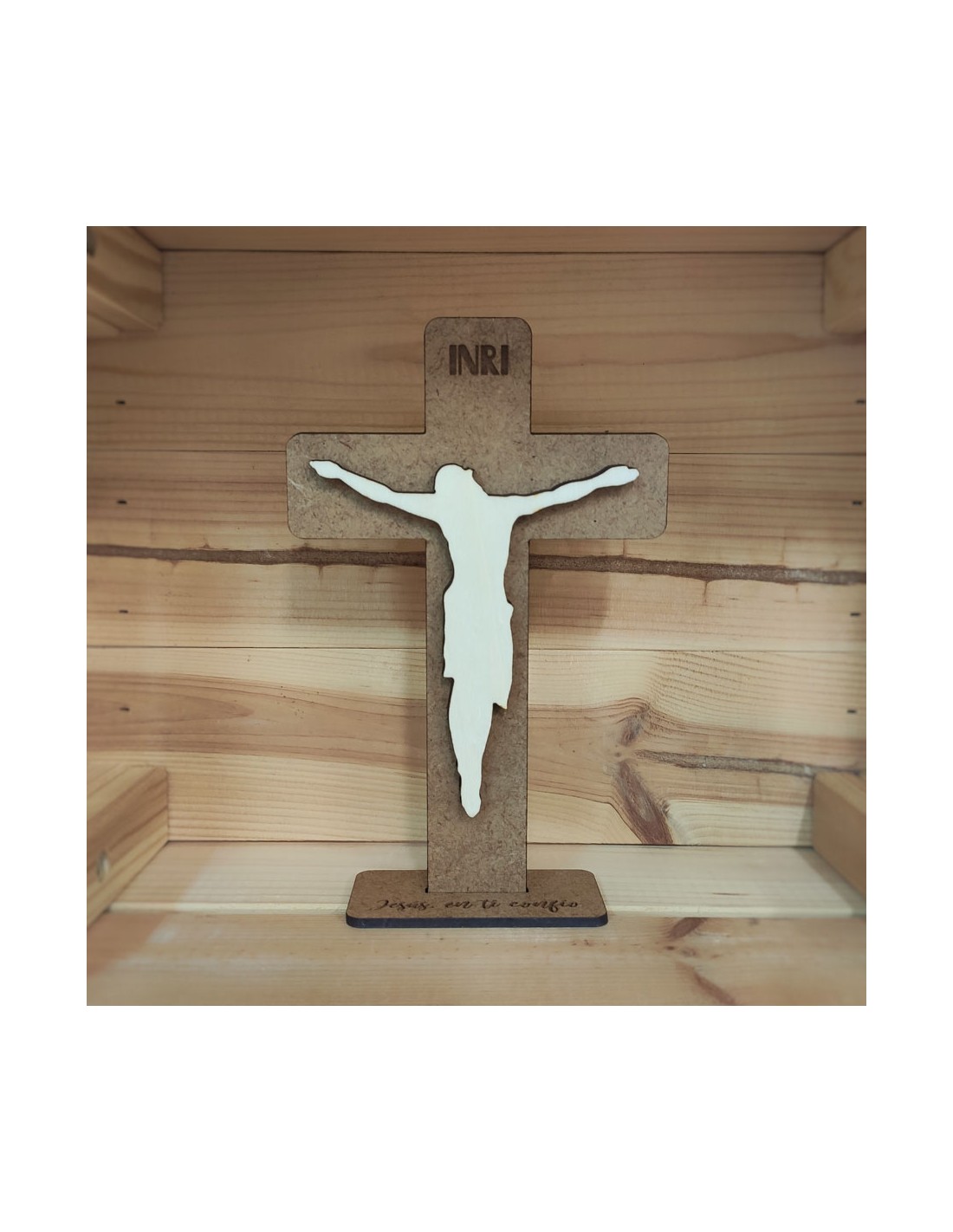 Cruz – Madera – Comunion o Confirmacion – Espiritu Santo – 4,5×3,5cm